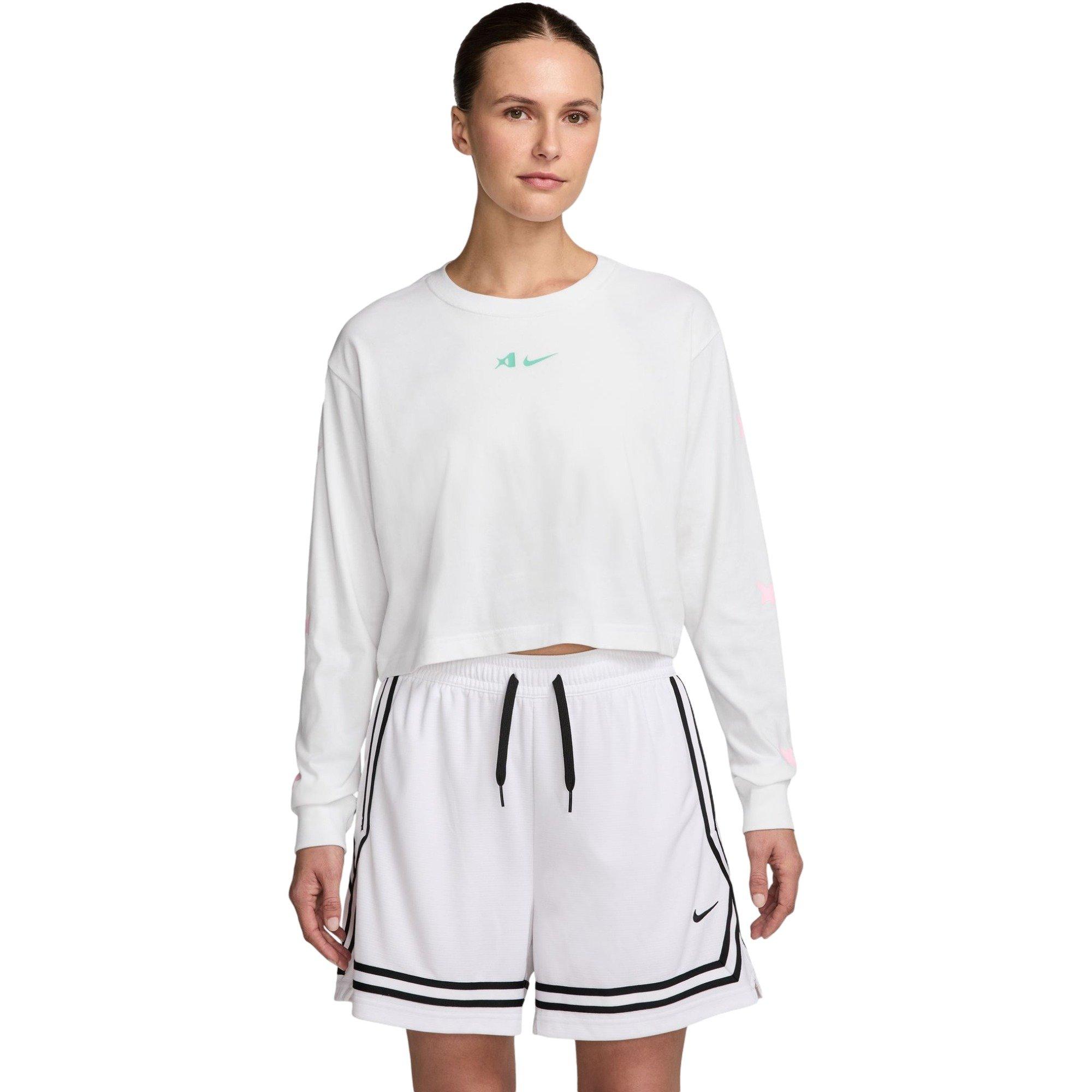 Nike Women's A'Ja Move Long-Sleeve Basketball Tee - WHITE